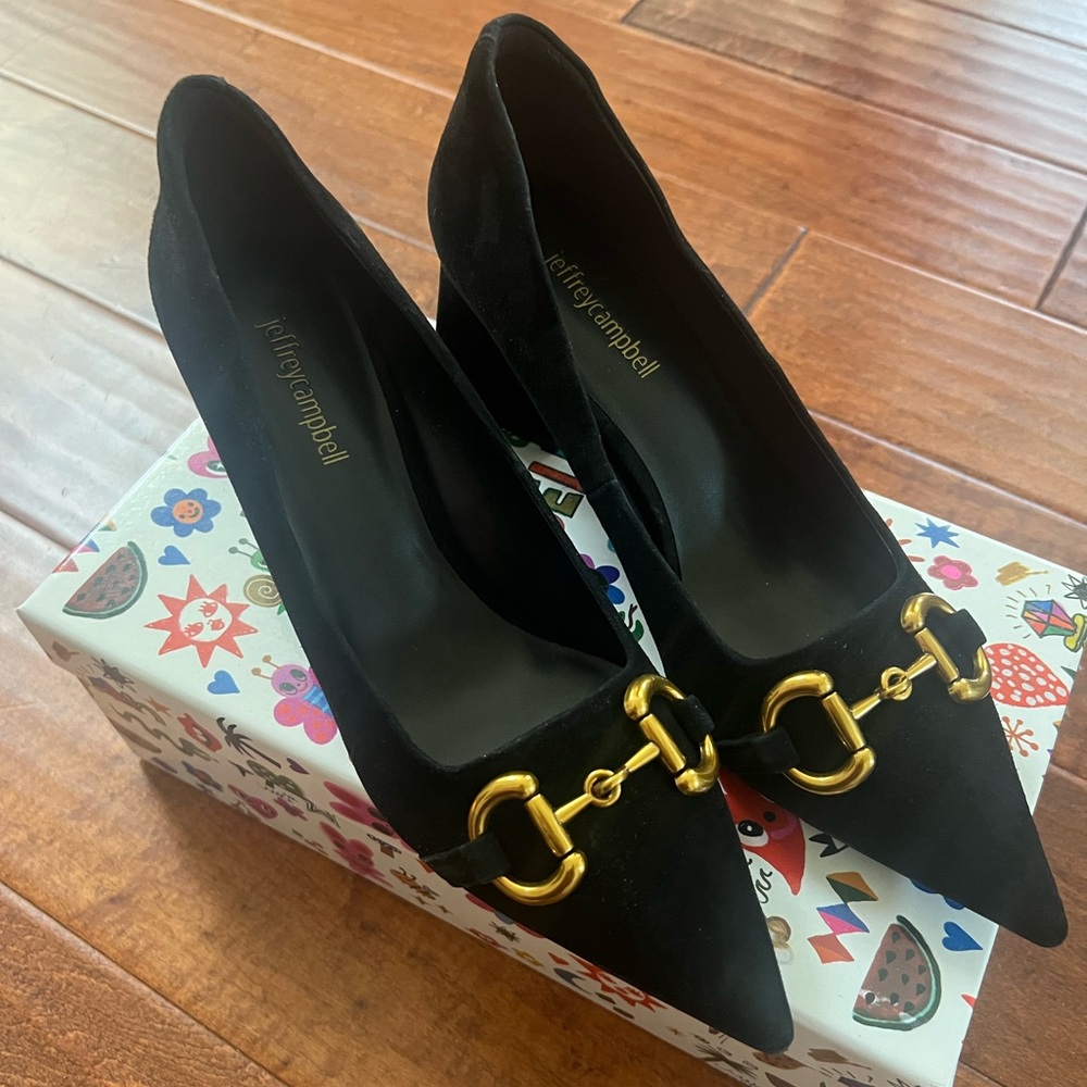 Jeffrey Campbell suede block heel heels